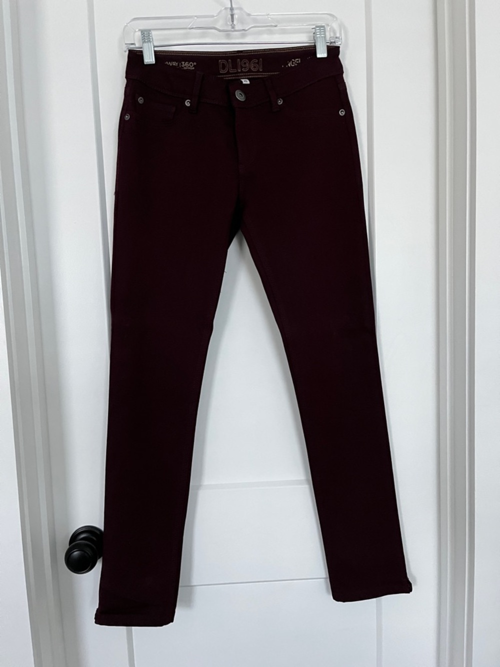 DL1961 Women’s Deep Maroon Skinny Jeans